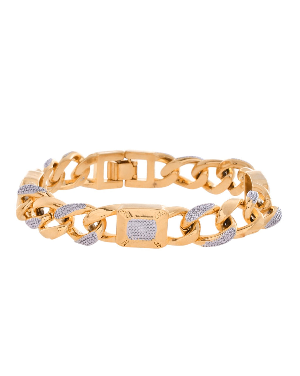 VOJ Dual Toned Men's Elgent Stylish Bracelet - Distacart