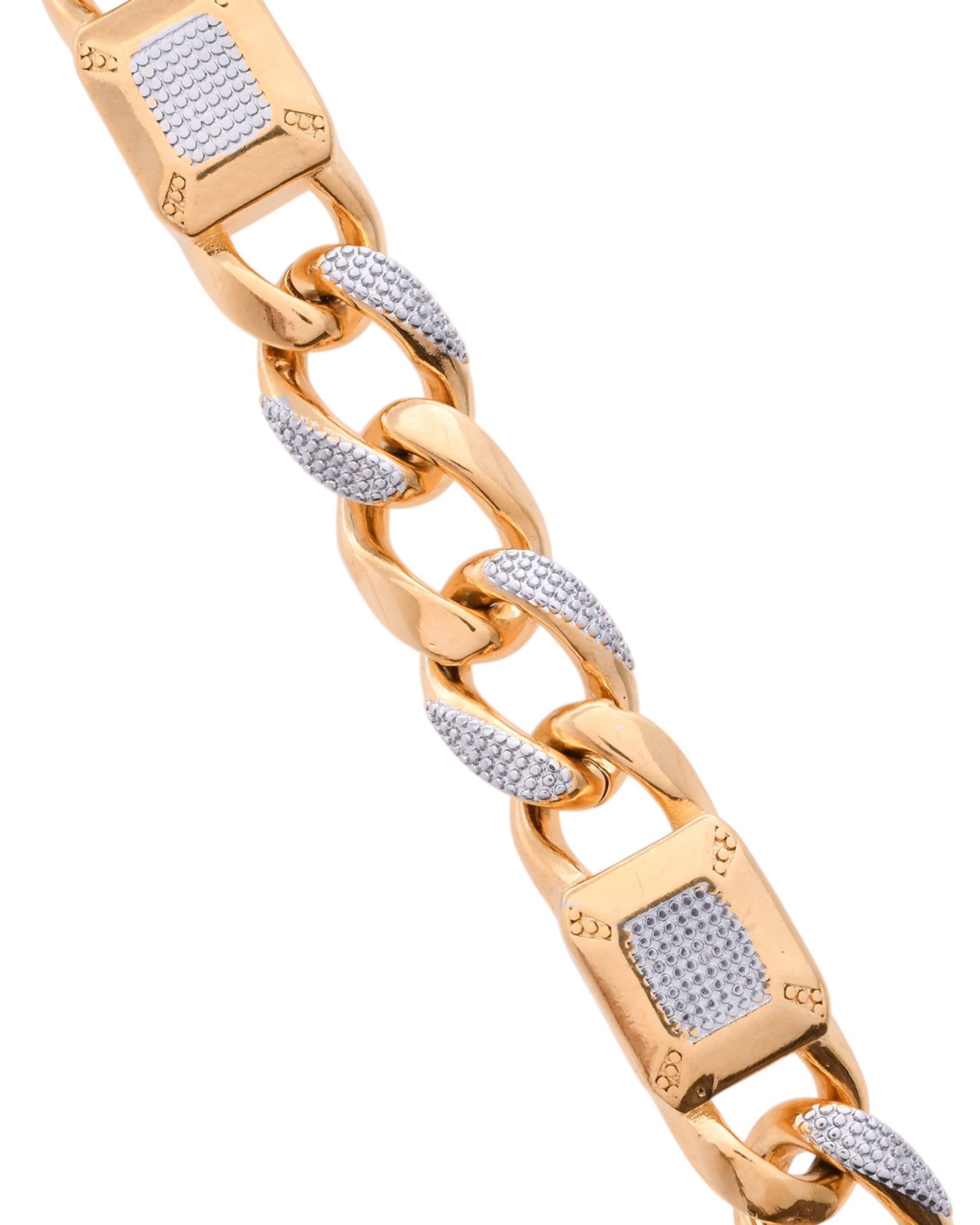 VOJ Dual Toned Men's Elgent Stylish Bracelet - Distacart