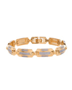 VOJ Men's Dual Toned Stylish Bracelet - Distacart