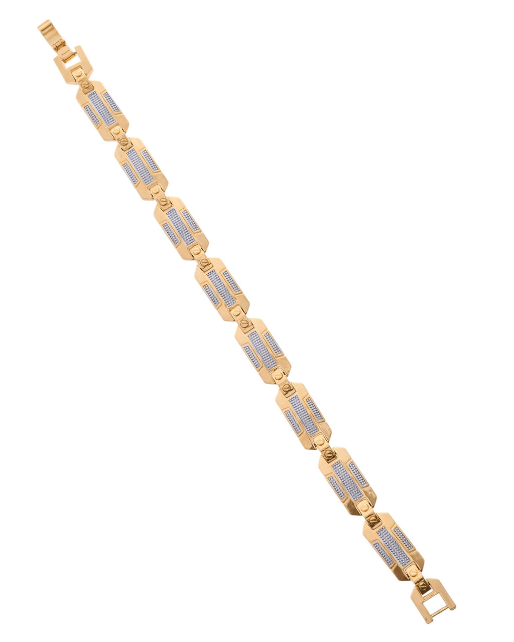 VOJ Men's Dual Toned Stylish Bracelet - Distacart