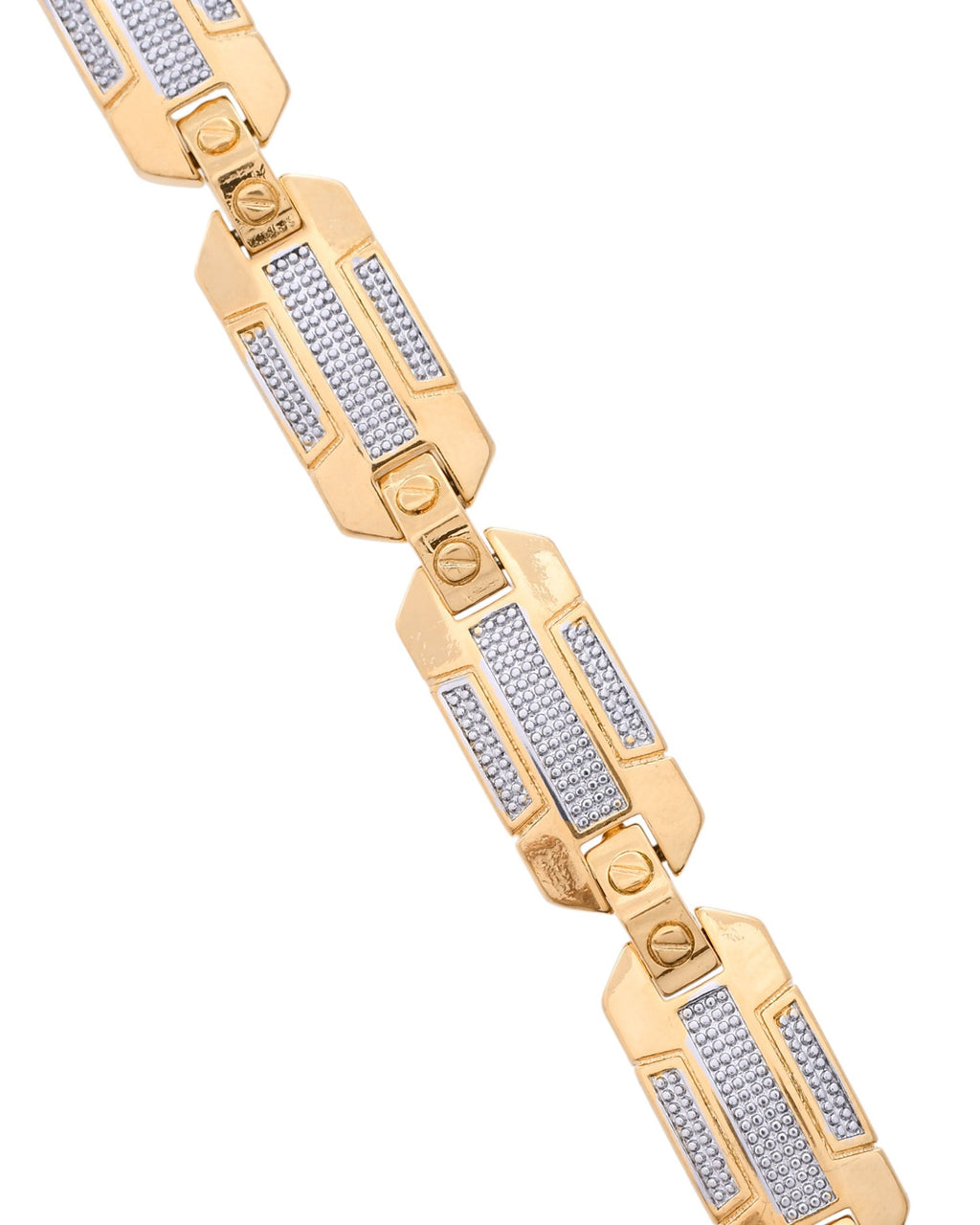VOJ Men's Dual Toned Stylish Bracelet - Distacart