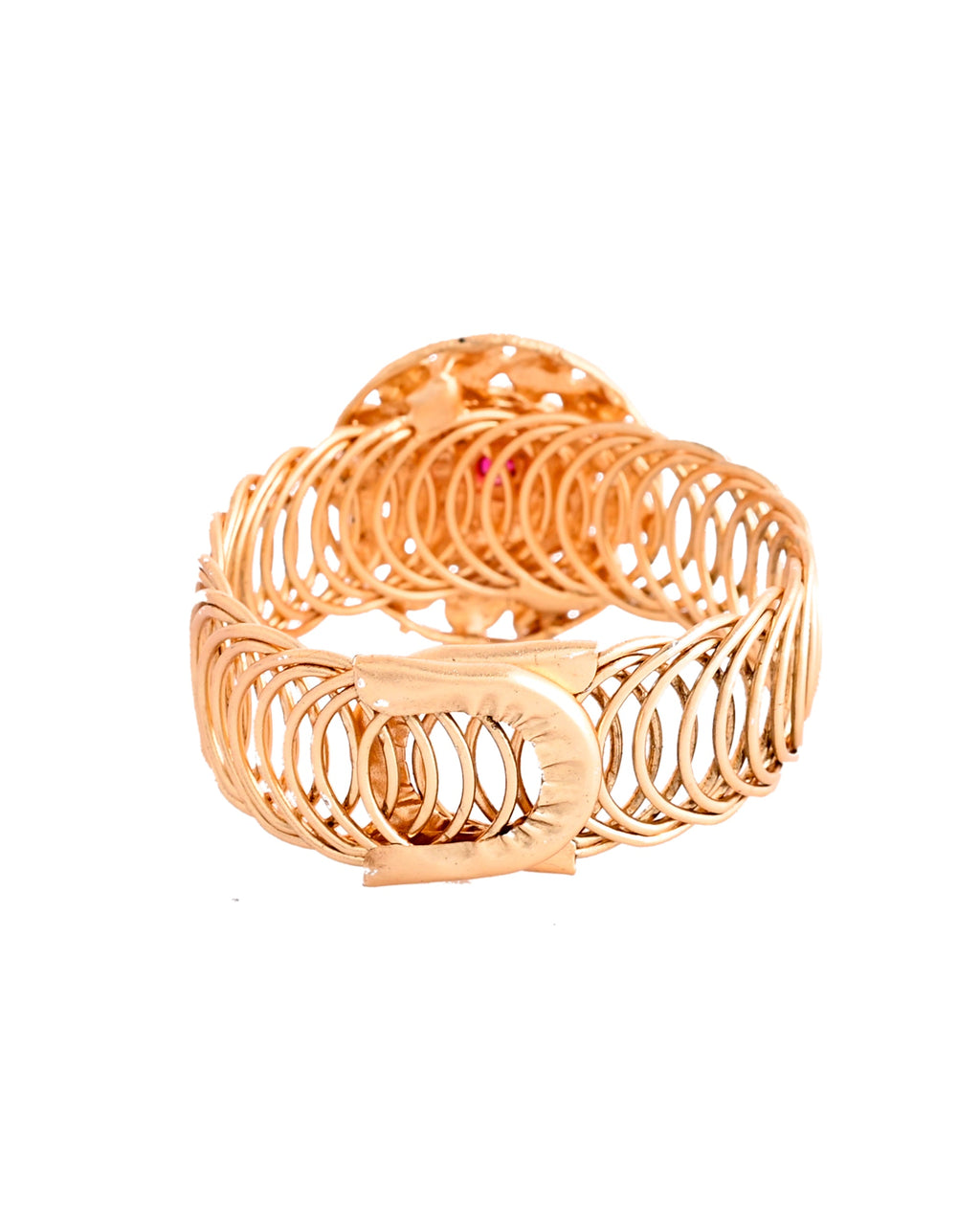 VOJ Kundan Studded Circular Women's Bracelet - Distacart