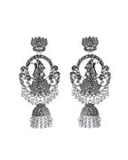 VOJ Silver Plated Radha Krishna Shaped Oxidized Earrings - Distacart