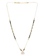VOJ Gold-Polished Stone Studded Triangular Shaped Mangalsutra - Distacart