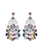 VOJ Multi Colour Beaded Long Chanbali Earrings - Distacart