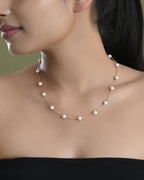 VOJ Gold-Polished Pearl Chain For Women