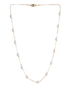 VOJ Gold-Polished Pearl Chain For Women