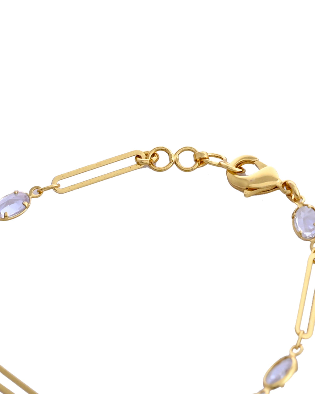 VOJ Gold-Polished Stone Studded Designer Women's Bracelet - Distacart