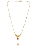 VOJ Gold-Polished Stainless Steel Multi Color Stone Studded Chain For Women