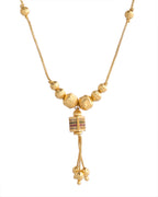 VOJ Gold-Polished Stainless Steel Multi Color Stone Studded Chain For Women