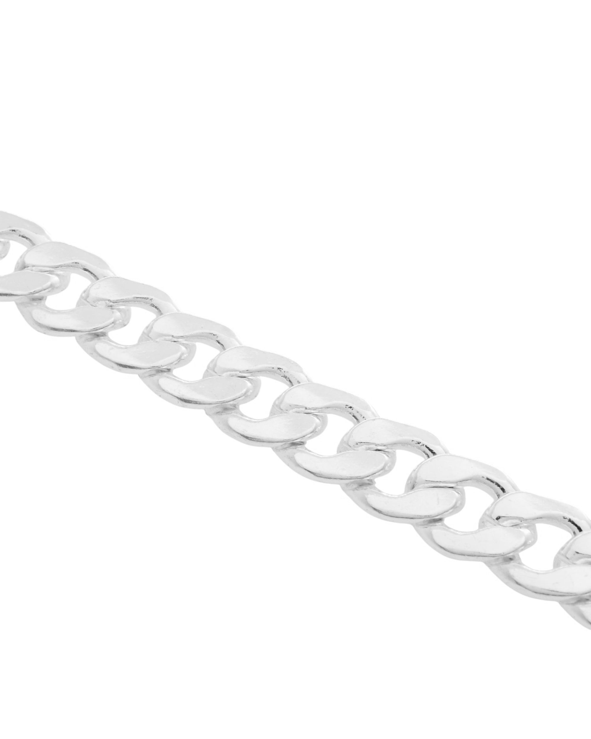 VOJ Silver Plated Stainless Steel Elegent Men's Bracelet - Distacart