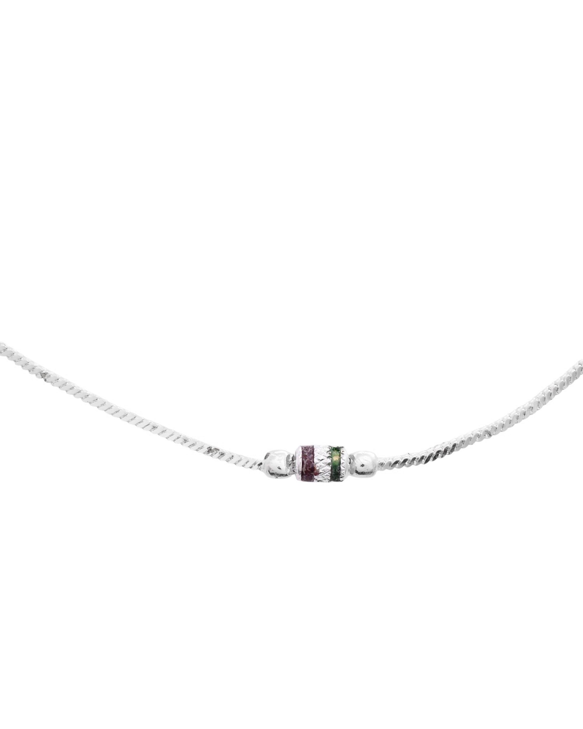 VOJ Set of 2 Silver Plated Elegent Anklet - Distacart