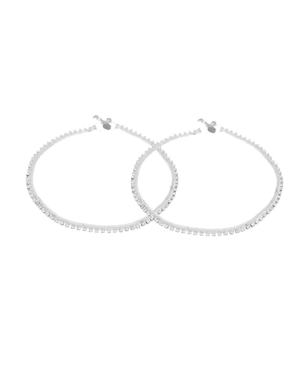 VOJ Silver Plated Stone Studded Stylish Elegent Anklet - Distacart