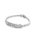 VOJ Silver Plated Stone Studded Kada Bracelet - Distacart