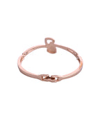 VOJ Gold-Polished Heart Shaped Stone Studded Kada Bracelet - Distacart