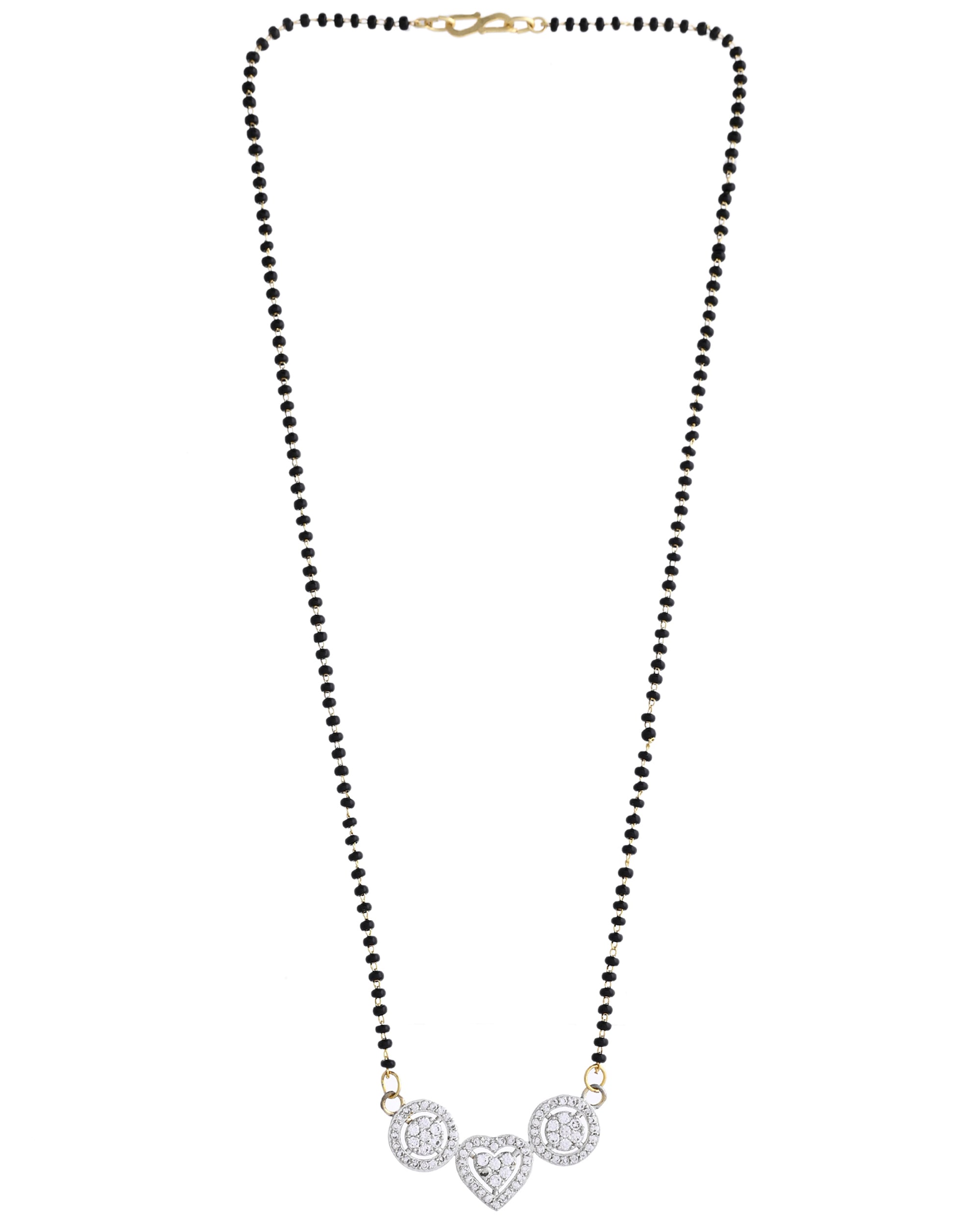 VOJ Silver Plated Stone Studded Elegent Mangalsutra - Distacart