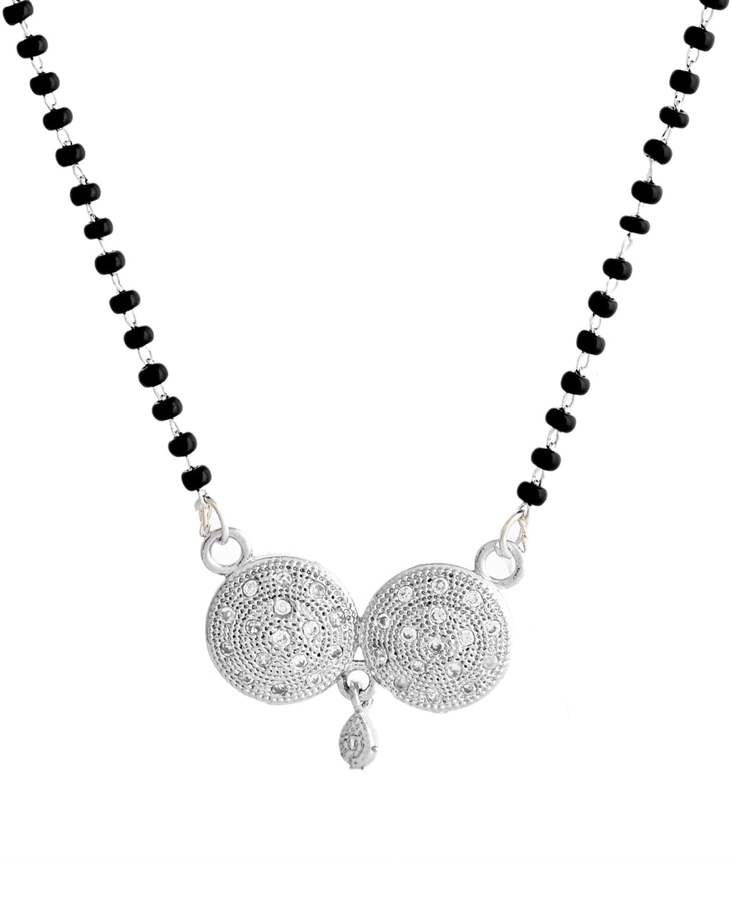 VOJ Silver Plated Stone Studded Elegent Mangalsutra - Distacart