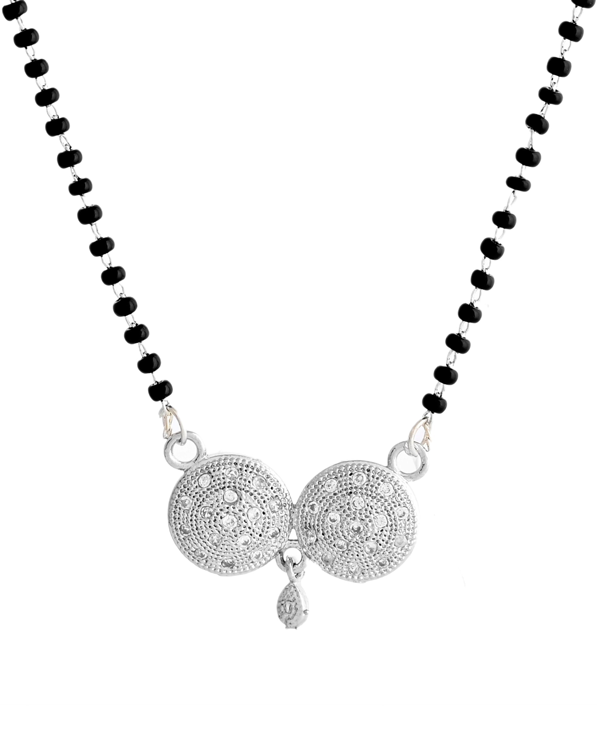 VOJ Silver Plated Stone Studded Elegent Mangalsutra - Distacart
