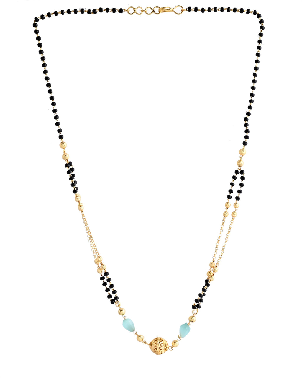 VOJ Gold-Polished Beads Studded MangalSutra - Distacart