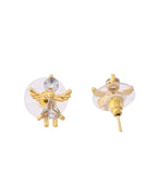 VOJ Gold-Polished Doll Shapped Stone Studded Mangalsutra With Earrings Set - Distacart