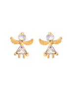 VOJ Gold-Polished Doll Shapped Stone Studded Mangalsutra With Earrings Set - Distacart