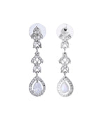 VOJ Silver Plated Elegent Designer AD Jewellery Set