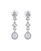 VOJ Silver Plated Elegent Designer AD Jewellery Set