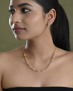 VOJ Gold-Polished Circular AD Jewellery Set