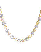 VOJ Gold-Polished Circular AD Jewellery Set