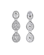 VOJ Sliver Plated American Diamond Studded Jewellery Set