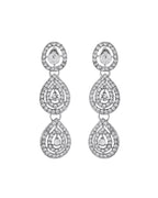 VOJ Sliver Plated American Diamond Studded Jewellery Set