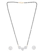 VOJ Gold Toned AD Stone Studded Heart Shape MangalSutra Set - Distacart