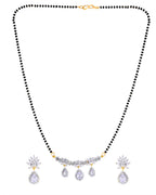 VOJ Gold Toned AD Stone Studded Tear Drop Design MangalSutra Set - Distacart