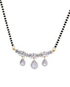 VOJ Gold Toned AD Stone Studded Tear Drop Design MangalSutra Set - Distacart