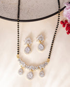 VOJ Gold Toned AD Stone Studded Tear Drop Design MangalSutra Set - Distacart