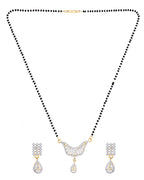 VOJ Gold-Polished Designer AD Mangalsutra Set - Distacart