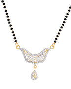 VOJ Gold-Polished Designer AD Mangalsutra Set - Distacart