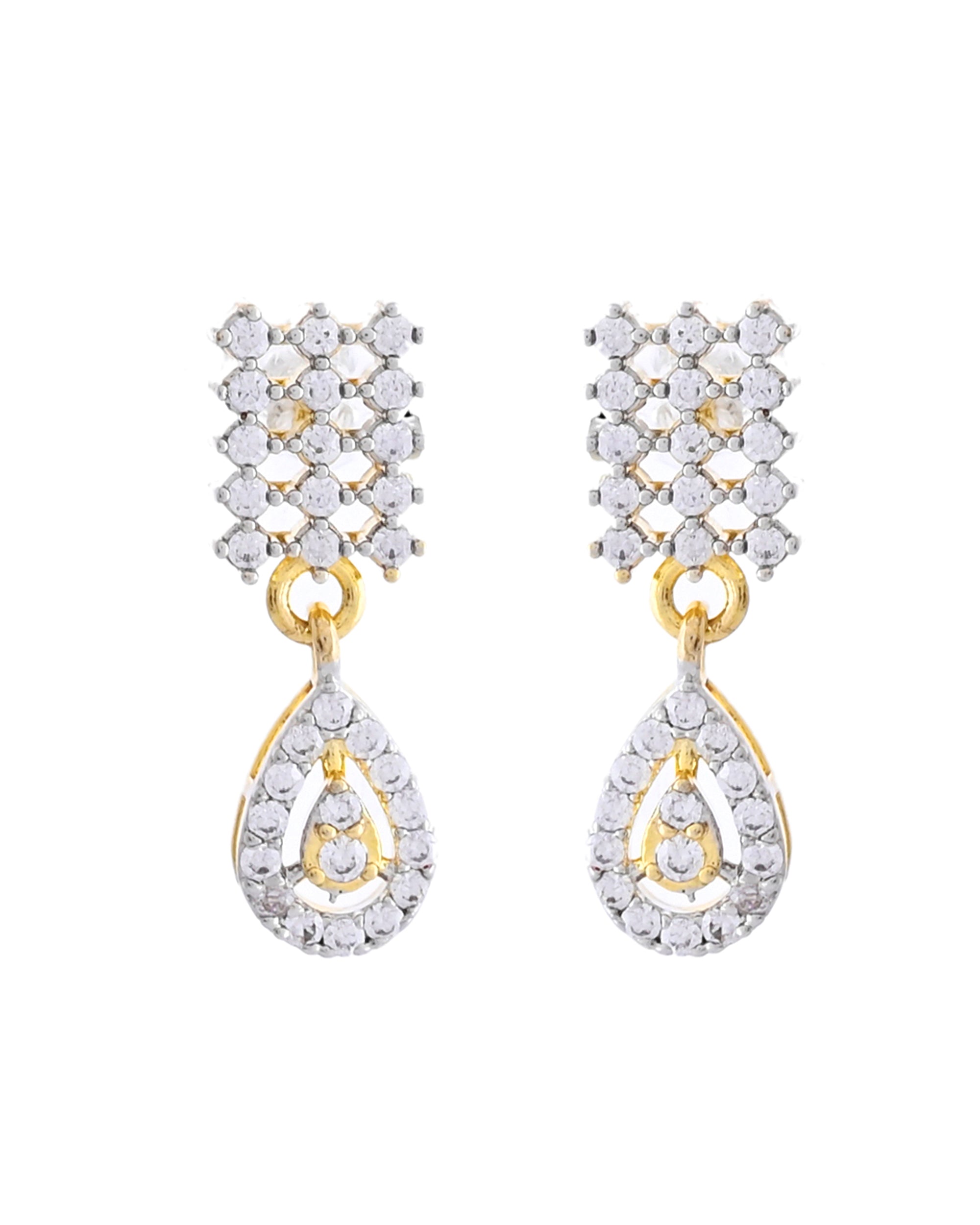 VOJ Gold-Polished Designer AD Mangalsutra Set - Distacart