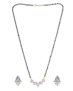 VOJ Gold-Polished Tear Drop Shape AD Mangalsutra Set - Distacart