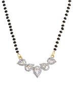 VOJ Gold-Polished Tear Drop Shape AD Mangalsutra Set - Distacart