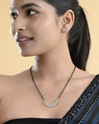 VOJ Gold-Polished Semi Circle Shape AD Mangalsutra Set - Distacart