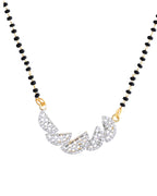VOJ Gold-Polished Semi Circle Shape AD Mangalsutra Set - Distacart