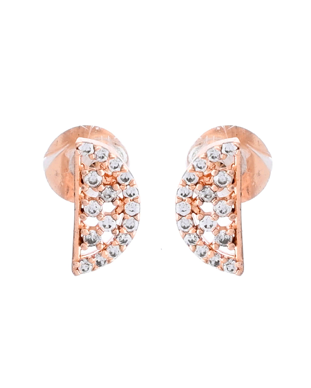 VOJ Rose Gold-Polished Semi Circle Shape AD Mangalsutra Set - Distacart
