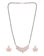 VOJ Gold-Polished Stylish Tear Drop AD Mangalsutra Set - Distacart