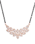 VOJ Gold-Polished Stylish Tear Drop AD Mangalsutra Set - Distacart