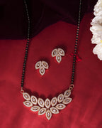 VOJ Gold-Polished Stylish Tear Drop AD Mangalsutra Set - Distacart