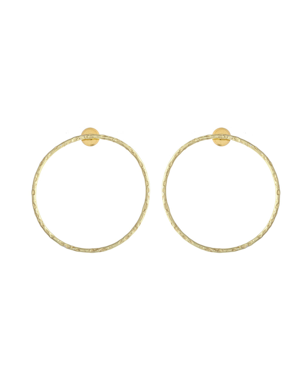 VOJ Gold Toned Circular Studs Earrings - Distacart
