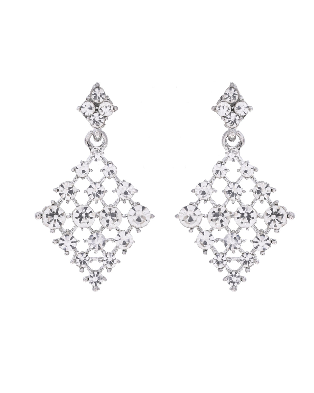 VOJ Silver-Plated AD-Studded Handcrafted Jewellery Set