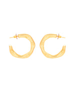 VOJ Gold-Polished Classic Half Hoop Earrings - Distacart
