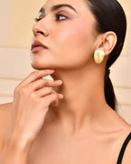 VOJ Gold-Polished Anti Tarnish Leaf Shape Earrings - Distacart